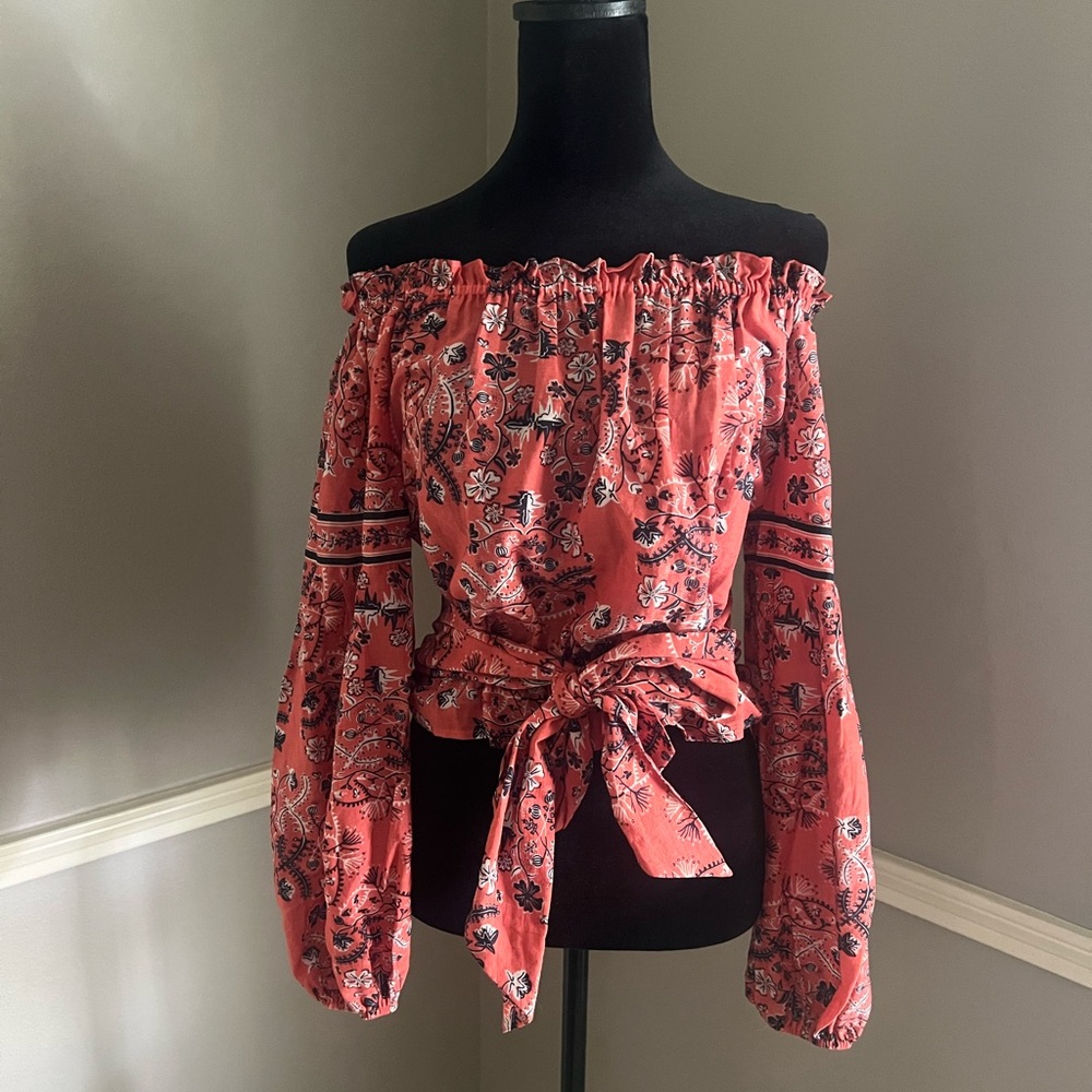 Chelsea & Violet off shoulder crop top.